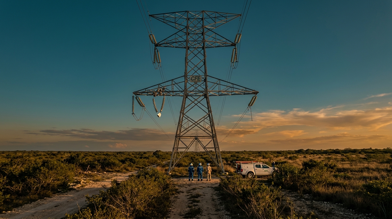 400 kV transmission tower after the southeastern power outage