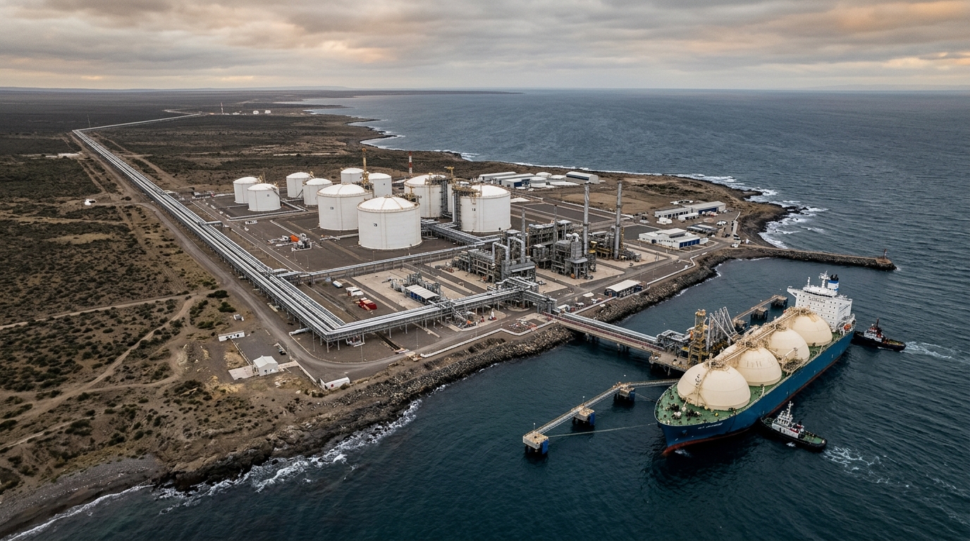 Terminal de exportación de GNL de Vaca Muerta en la costa atlántica