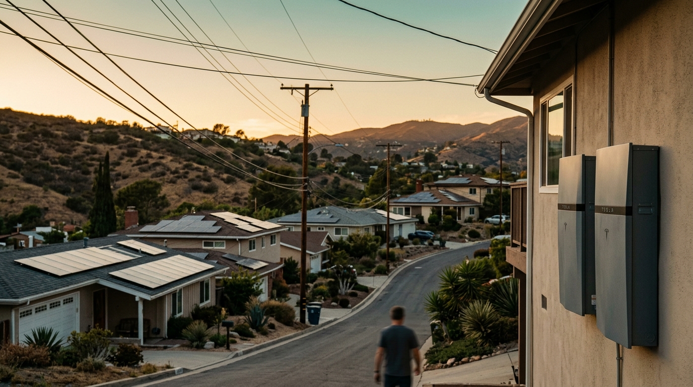 Residential solar panels and home batteries integrated into virtual power plants in California