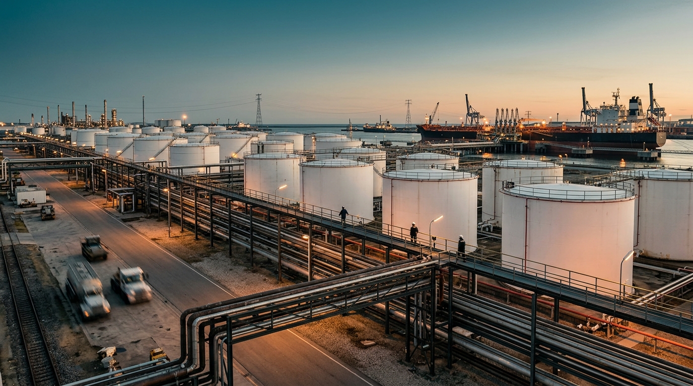 Crude oil storage tanks and pipelines, China's crude oil reserves
