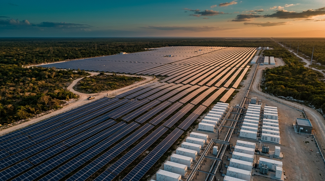 420 MWdc solar plant with batteries in Campeche
