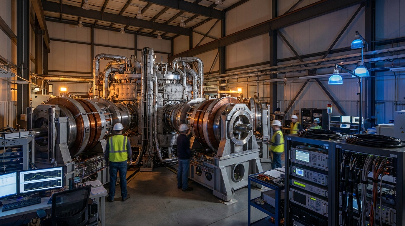 SPARC nuclear fusion reactor assembly with superconducting magnets in a Massachusetts laboratory