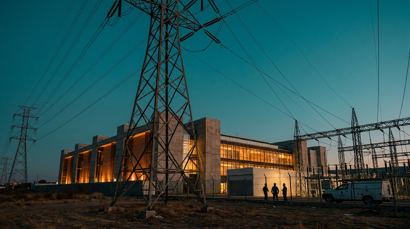 Centro de datos hiperescala en corredor industrial de Querétaro con infraestructura de red eléctrica
