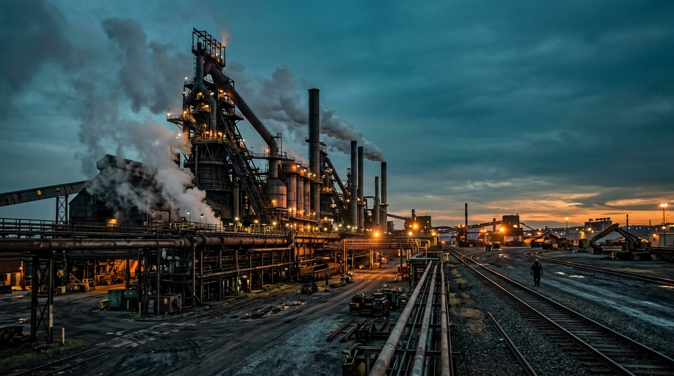 Alto horno de carbón con vapor industrial en Middletown, descarbonización del acero en Ohio