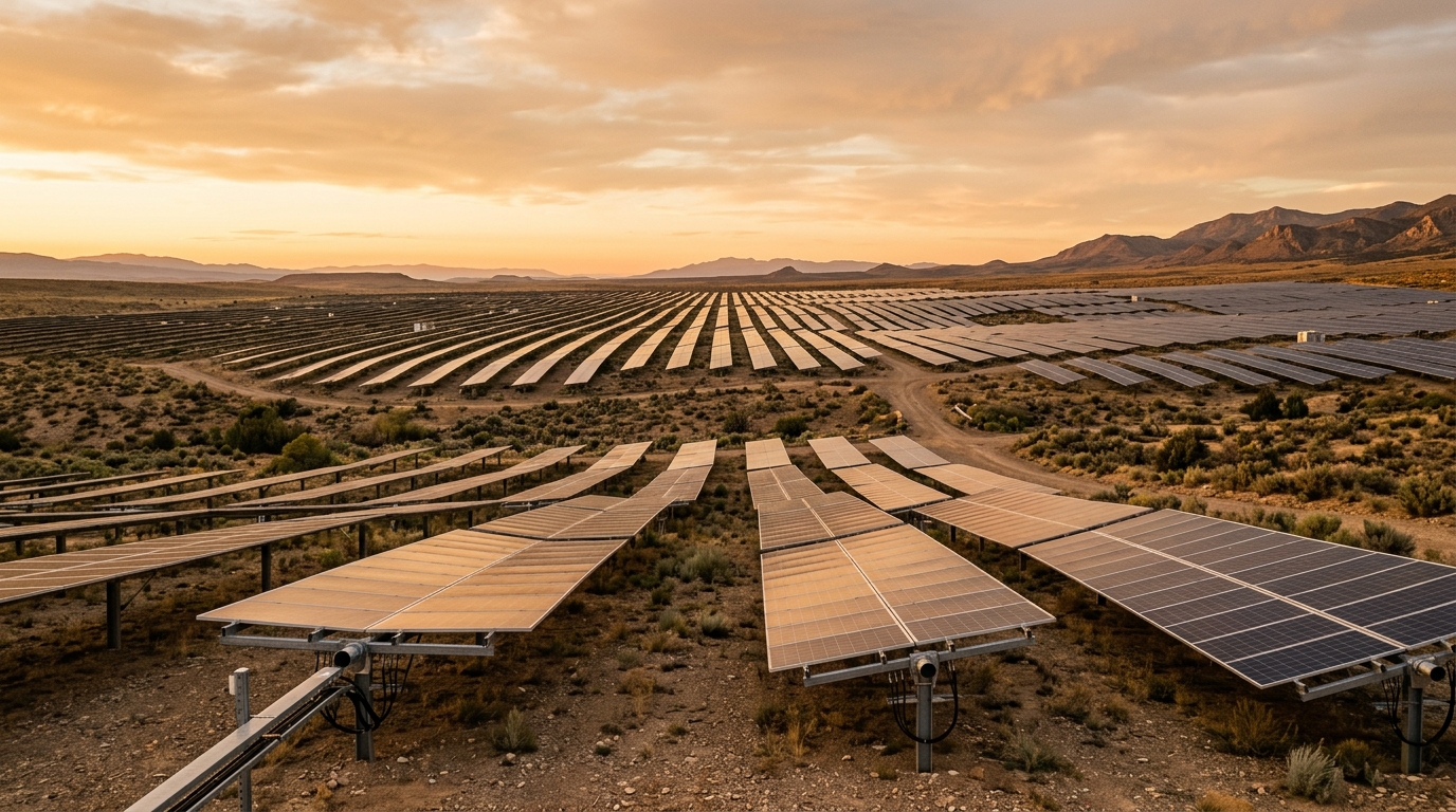 Solar panel field under the new U.S. polysilicon tariff
