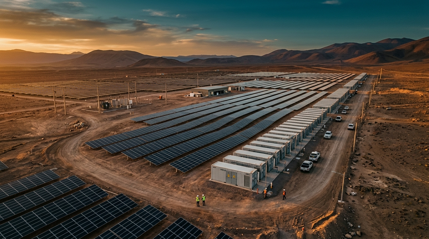 Parque solar con baterías BESS Finis Terrae de Enel en Antofagasta