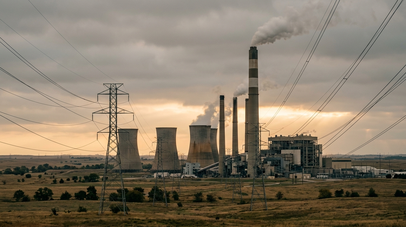 Coal plants and transmission lines in the U.S. Midwest