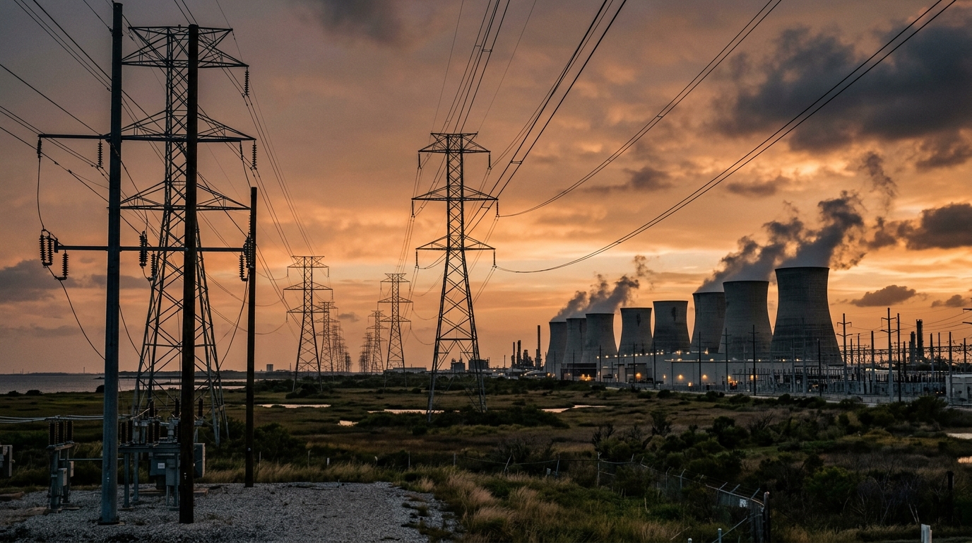 AI data center with transmission lines, CO2 emissions study