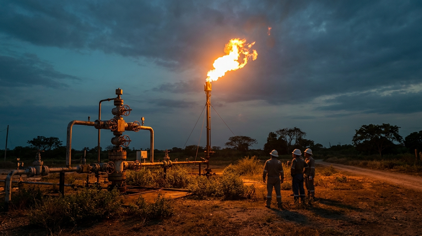 Columna de fuego en pozo Krem-1 de Pemex en Las Choapas, Veracruz
