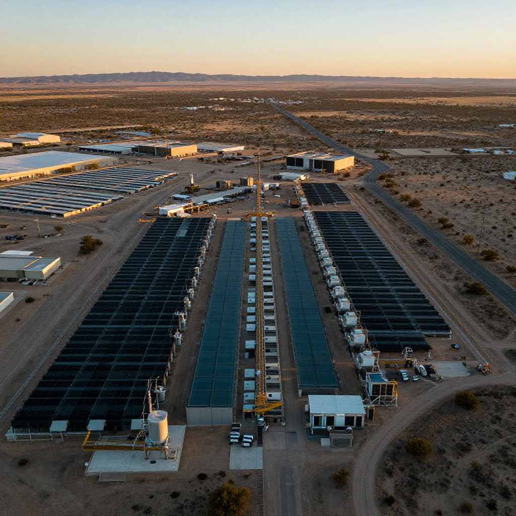 Solar plant and transmission lines in New Mexico to power data centers