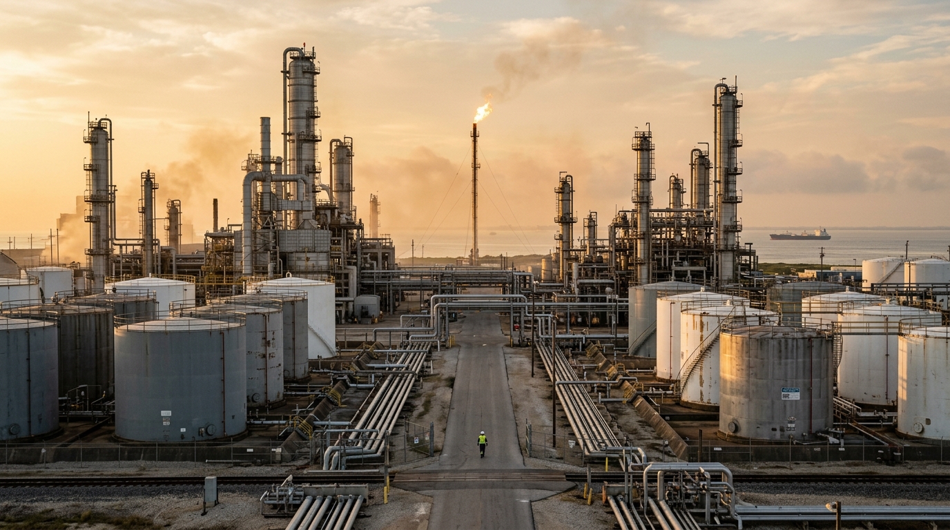 Refinery towers illustrating Pemex's second-quarter results